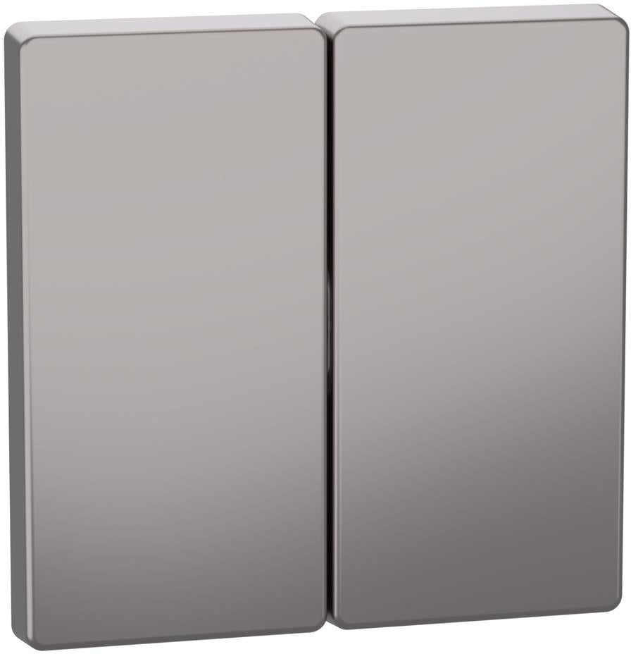 Лицев панел за сериен ключ/бутон цвят Никел System Design Merten SE, SCHNEIDER ELECTRIC, MEG3400-6050