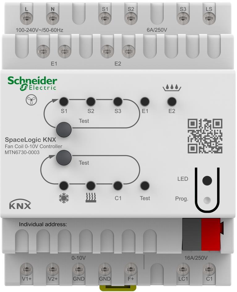 Актуатор вентилаторни конвектори SpaceLogic 4DIN KNX SE, MTN6730-0003