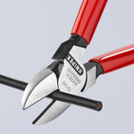 Клещи диагонални резачки, червена ръкохватка 140мм, Knipex - K7001140