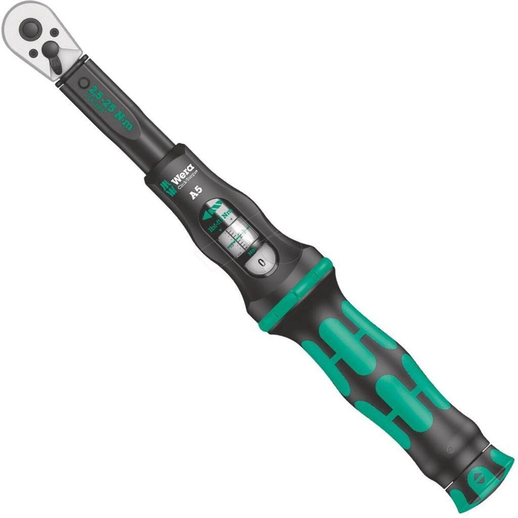 Тресчотка ¼" динамометрична 2.5…25Nm, ръкохватка 290мм, Click-Torque A 5 Wera - W075604