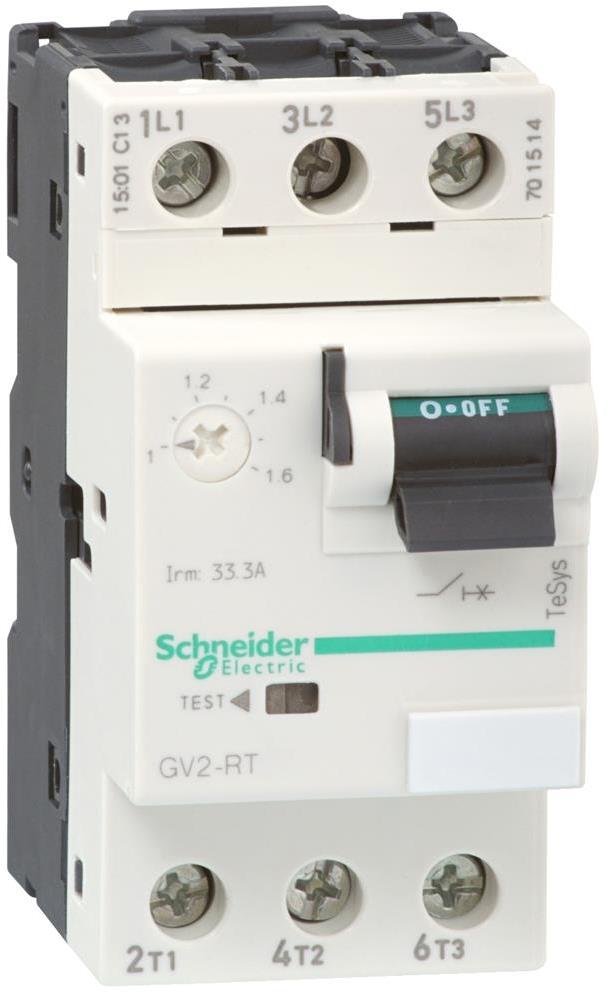 Моторна защита TeSys GV2RT 2.2kW TM 4…6.3A 100kA SE, SCHNEIDER ELECTRIC НИСКО НАПРЕЖЕНИЕ, GV2RT10