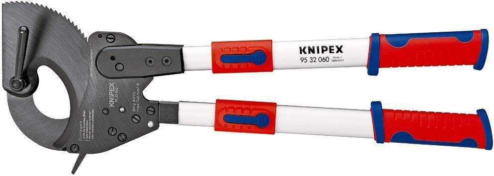 Ножици за рязане на кабел до 740мм2, синьо-червена ръкохватка 630мм, Knipex - K9532060