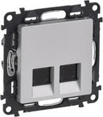 Розетка 2xRJ45 cat.5e UTP цвят алуминий Valena Life Legrand, LEGRAND, 753341