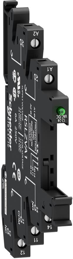 Основа с цокъл за интерфейсно реле RSL 12...24Vac/dc SE, SCHNEIDER ELECTRIC НИСКО НАПРЕЖЕНИЕ, RSLZVA1