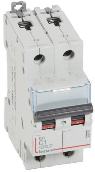 Автоматичен прекъсвач DX3 2P 1A крива С 6kA Legrand, LEGRAND НИСКО НАПРЕЖЕНИЕ, 407792