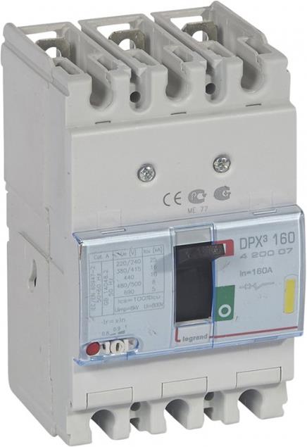 Автомат DPX3 160 TM 3P 160А 16кА регулируем (In x 0.8...1) Legrand, LEGRAND НИСКО НАПРЕЖЕНИЕ, 420007