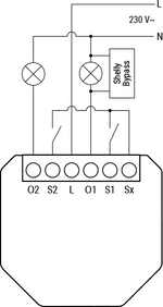 Микромодул Smart реле 2х On/Off 3A БЕЗ НЕУТРАЛА Shelly 2L Gen3 - 261644, SHELLY