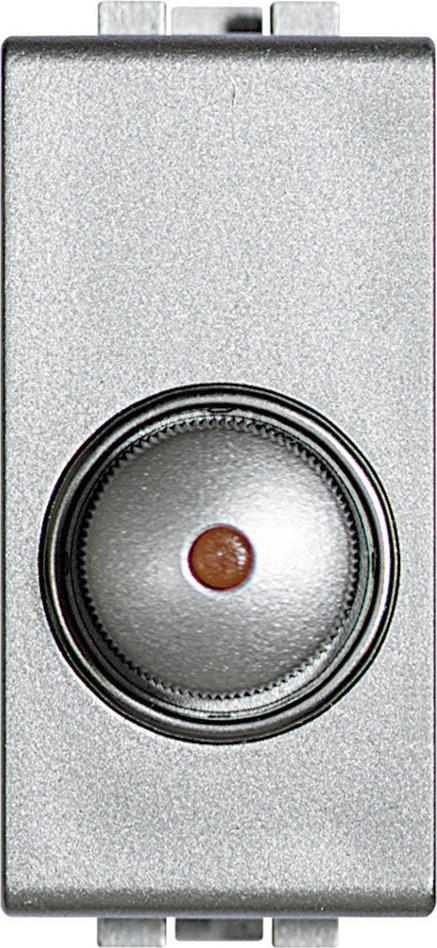 Димер ротативен R=50-500W 1 мод. цвят алуминий LL Bticino, BTICINO, NT4581
