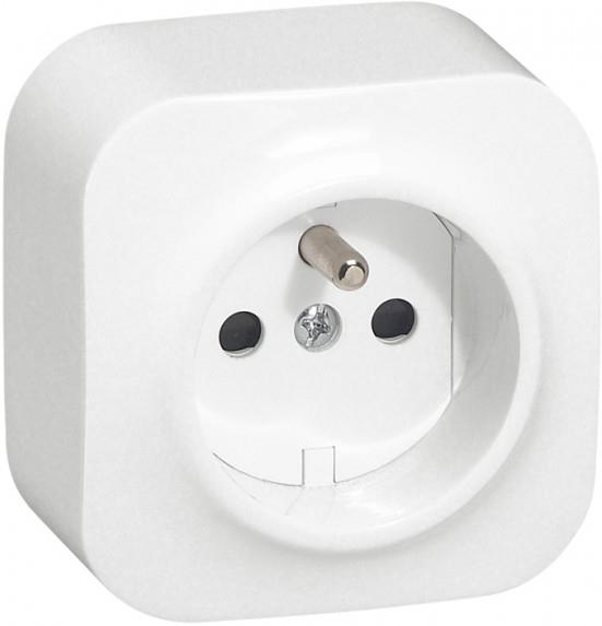 Контакт френски стандарт ЕДИНИЧЕН IP21 открит монтаж Forix Бял Legrand, LEGRAND, 782417