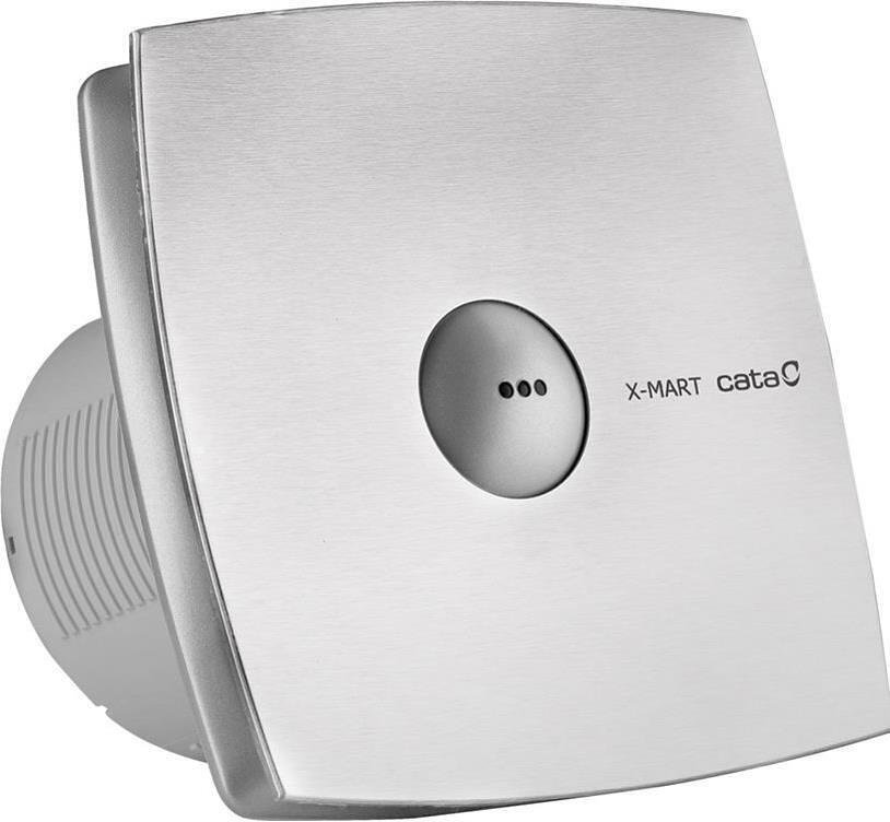 Вентилатор X-MART10 MATIC ф100мм, цвят Инокс, 98м3/ч, 15W, 38dB с автоматина клапа CATA - C01045000
