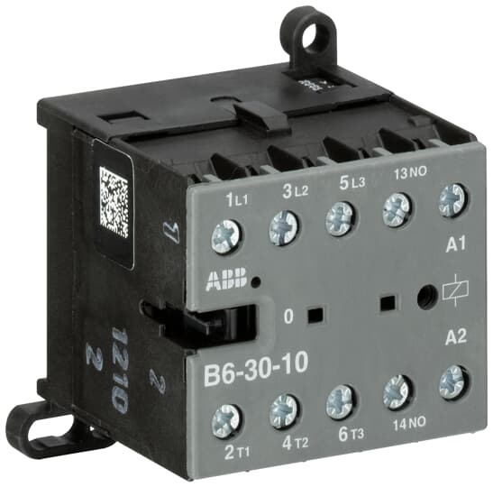 Контактор B6-30-10 3P 4kW (9A AC-3) 1NO 230V 50/60Hz ABB, GJL1211001R8100