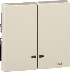 Лицев панел за сериен ключ/бутон IP44 цвят Крем System M Merten SE /до изчерпване/, SCHNEIDER ELECTRIC, MTN3424-0344