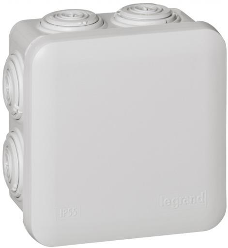Разклонителна кутия открит монтаж 80x80x45мм IP55 цвят Сив Plexo Legrand, LEGRAND, 92012