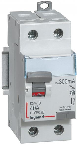 ДТЗ 2P 40А 300mА серия DX3 ID тип AC Legrand, LEGRAND НИСКО НАПРЕЖЕНИЕ, 411525