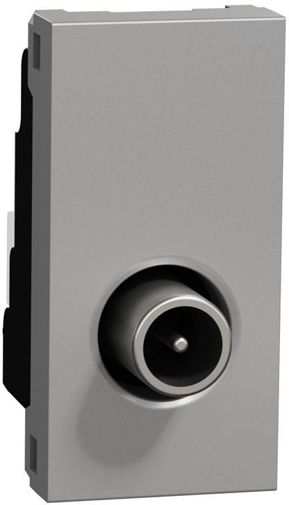 Розетка TV тип коаксиал 1.5dB 1 мод. цвят Алуминий Unica SE, SCHNEIDER ELECTRIC, NU346130