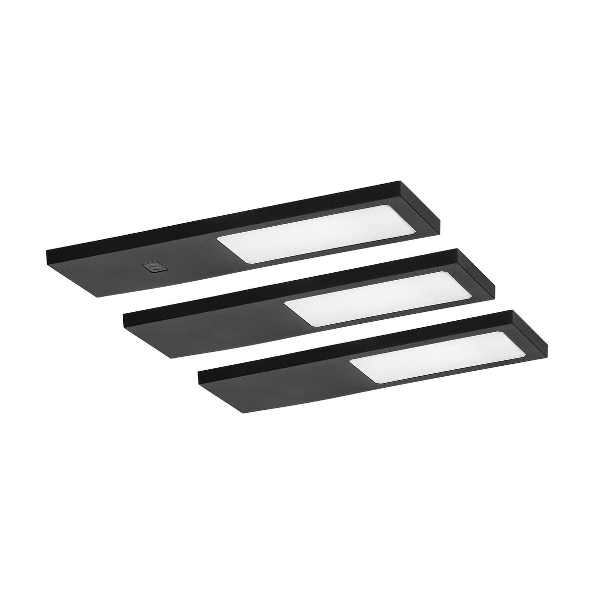 Комплект LED лампи за шкафове PLANA, 3x4W, 3x240lm, 4000К, с безконтактен ключ, черен - AD-OM-6477L4/B, ADVITI