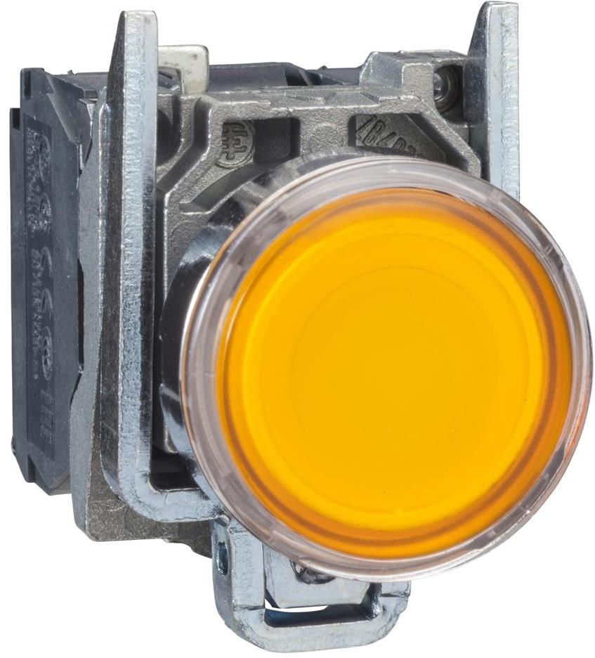 Бутон сглобен оранжев 1NO-1NC светещ 24Vac/dc Ø22mm XB4 SE, SCHNEIDER ELECTRIC НИСКО НАПРЕЖЕНИЕ, XB4BW35B5
