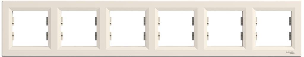 Рамка 6х цвят Крем Asfora SE, SCHNEIDER ELECTRIC, EPH5800623