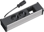Модул за CONI 3M с 2х Шуко и 1х празен модул, цвят Черен, Bachmann, BACHMANN, B912.003