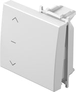 Лицев панел ключ/бутон 2 мод. и символ "щори" цвят Бял гланц Modul TEM, TM12PWNT10