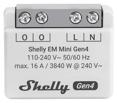 Микромодул Smart монофазен мерител 1х 16A Shelly EM Mini Gen4 - 070823, SHELLY