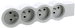 Разклонител БЯЛ 4x френски стандарт без кабел Standard NEW Legrand, LEGRAND, 49497