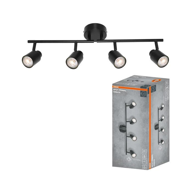LED ЛАМПА SPOT PRIMAL BLACK 4XGU10 BLACK LEDVANCE