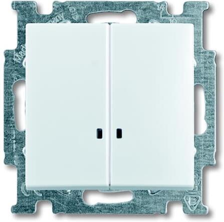 Сериен ключ с индикация цвят БЯЛ Basic 55 ABB, 2CKA001012A2154