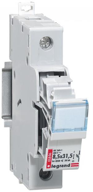 Разединител стопяем предпазител 1P 8.5X31.5 mm 1мод. Legrand, LEGRAND НИСКО НАПРЕЖЕНИЕ, 5806