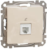 Розетка телефонна RJ11 цвят Крем Sedna SE, SCHNEIDER ELECTRIC, SDD112491