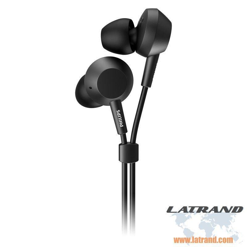 Слушалки Philips TAE4105BK/00, In ear, С микрофон, Черен - TAE4105