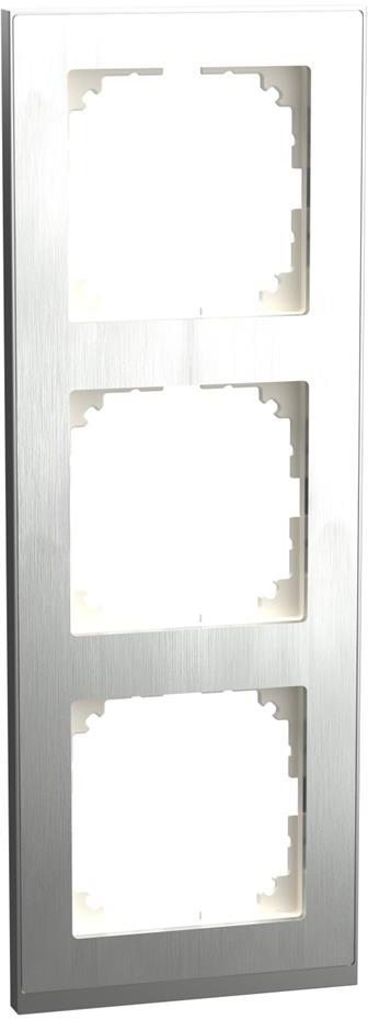 Рамка 3х цвят неръждаема стомана/алуминий, M-Pure Decor System M Merten SE, SCHNEIDER ELECTRIC, MEG4030-3646