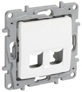 Розетка за 2xRJ45 Keystone цвят Бял Niloe Legrand, LEGRAND, 664765