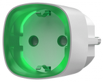 Адаптер Smart за контакт 1х Шуко 10A с мерител, бял, Socket Ajax, AJAX, 38209.34.WH1