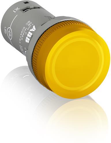 Сигнална лампа LED CL2-523Y сглобена жълта 230Vac Ø22mm Compact ABB, 1SFA619403R5233