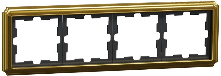 Рамка 4х цвят Злато D-Antique Merten SE, SCHNEIDER ELECTRIC, MEG4040-4741