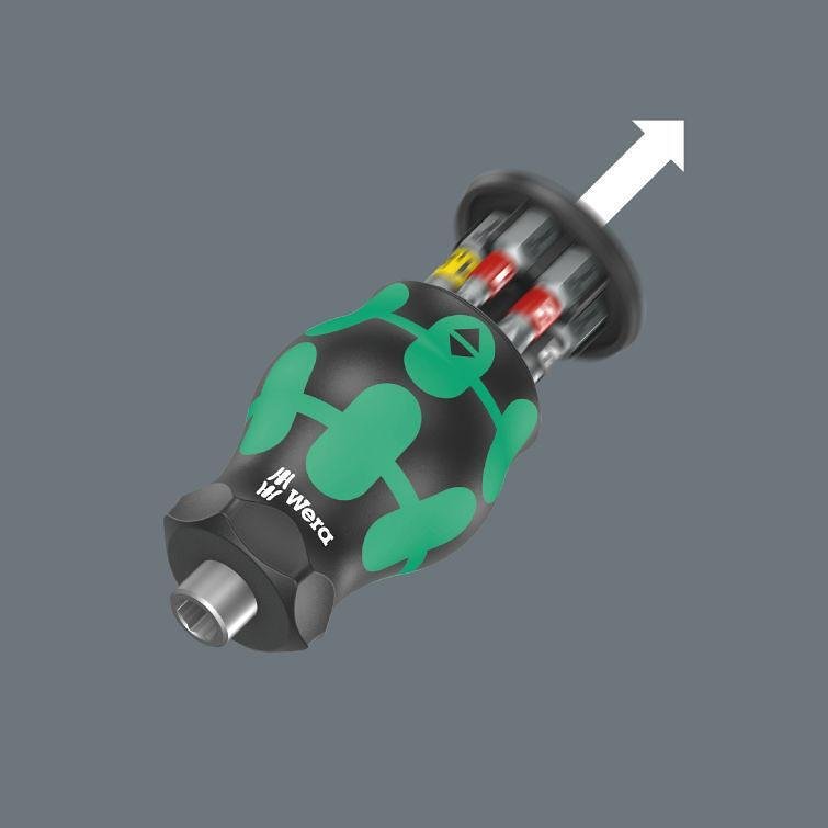 Комплект отвертка с битове, 2х шлиц, 2х PH и 2x PZ, Stubby 2 Kraftform Kompakt Wera - W008874