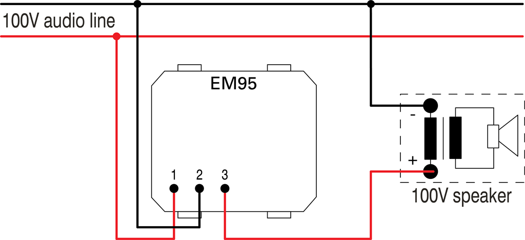 Атенюатор 100V 35W 2 мод. цвят Сребро мат Modul TEM, EM95ES