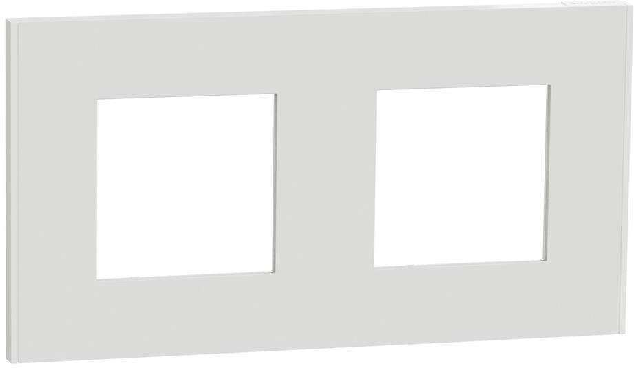 Лицева рамка 2х цвят Бял Unica Déco SE, SCHNEIDER ELECTRIC, NU600418
