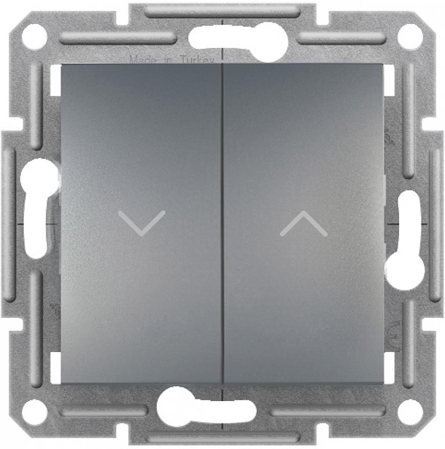 Бутон за щори цвят Стомана Asfora SE, SCHNEIDER ELECTRIC, EPH1300162