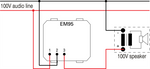 Атенюатор 100V 35W 2 мод. цвят Антрацит Modul TEM, EM95AT