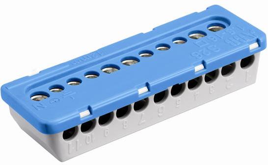 Клема изолирана СИНЯ 5x16mm²+6x6mm² 63A АВВ, ABB, 1SPE007715F0732