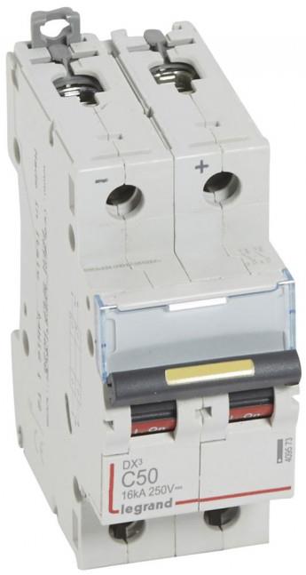 Автоматичен прекъсвач DX3-DC 2P 50A 500V= Legrand, LEGRAND НИСКО НАПРЕЖЕНИЕ, 409573