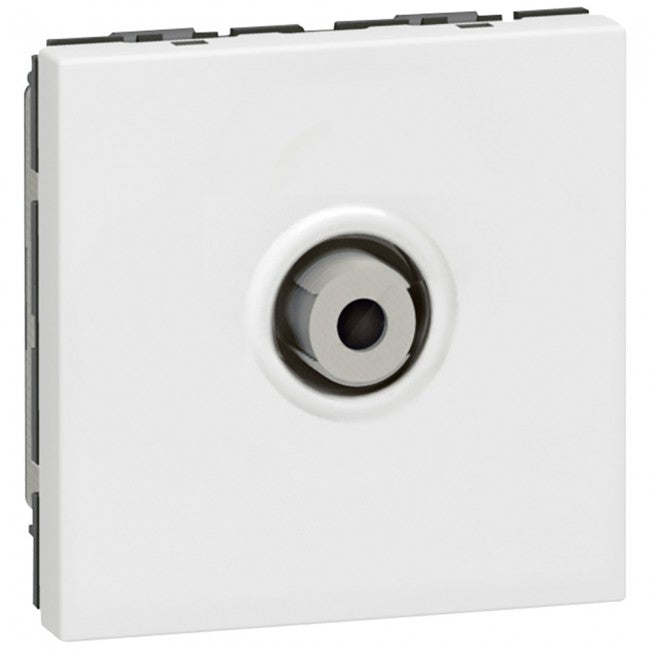 Розетка TV тип F-конектор 1dB 2 мод. цвят бял Mosaic Legrand, LEGRAND, 78780