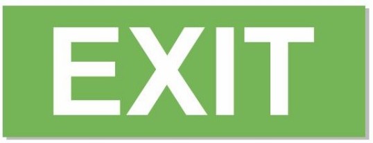 Стикер EXIT за авариен осветител VG, COMMEL, C85251.12