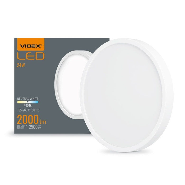 LED LAMPA VLE-DLRS-244 SURFACE FRAME RD 24W/4K/WH VIDEX