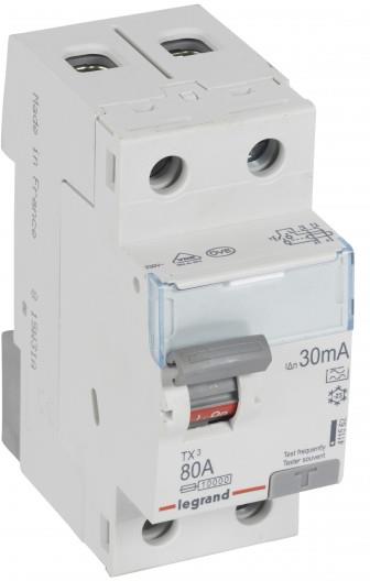 ДТЗ 2P 80A 30mА серия TX3 ID тип A Legrand, LEGRAND НИСКО НАПРЕЖЕНИЕ, 411562