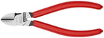 Клещи диагонални резачки, червена ръкохватка 140мм, Knipex - K7001140