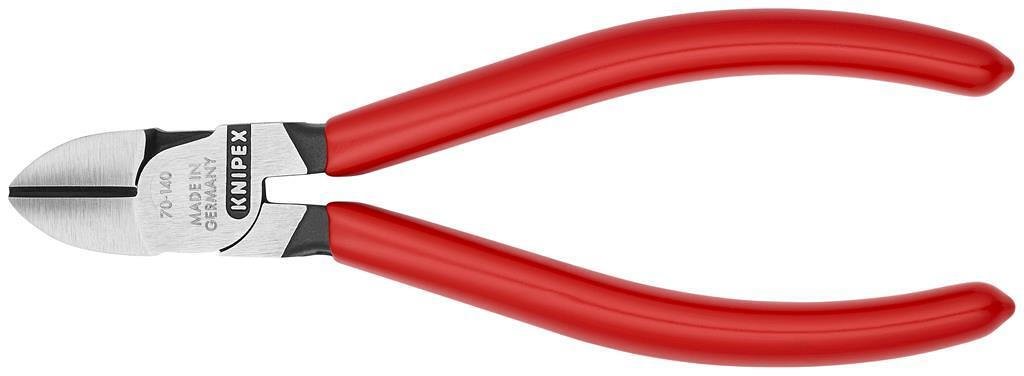 Клещи диагонални резачки, червена ръкохватка 140мм, Knipex - K7001140