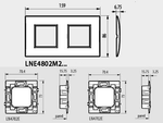 Рамка 2+2 мод. метална Sand AIR LL Bticino, BTICINO, LNE4802M2SB